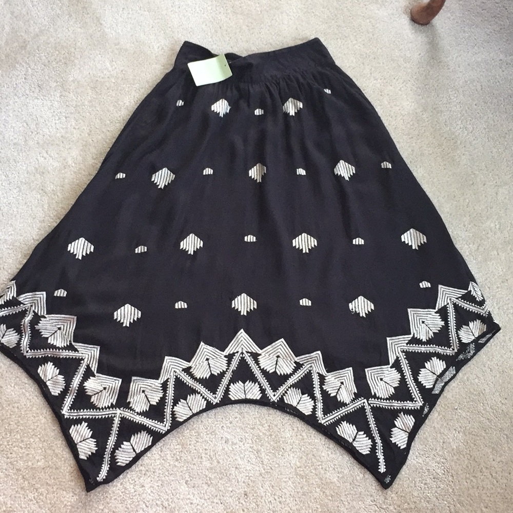 NWT Anthropologie boho zigzag festival skirt
